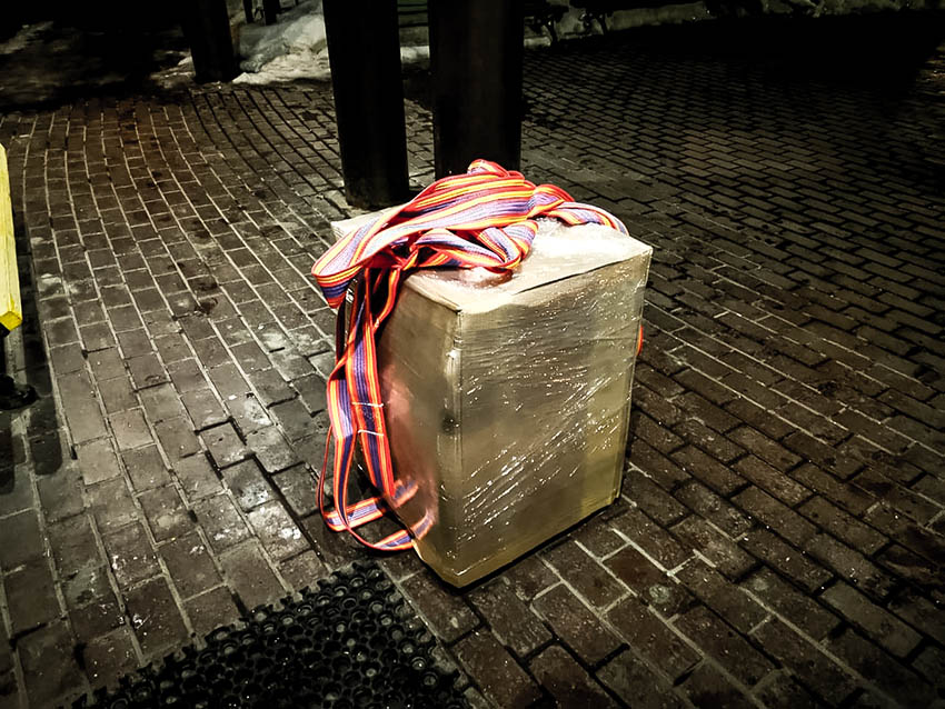 Перевозка сейфа в упаковке